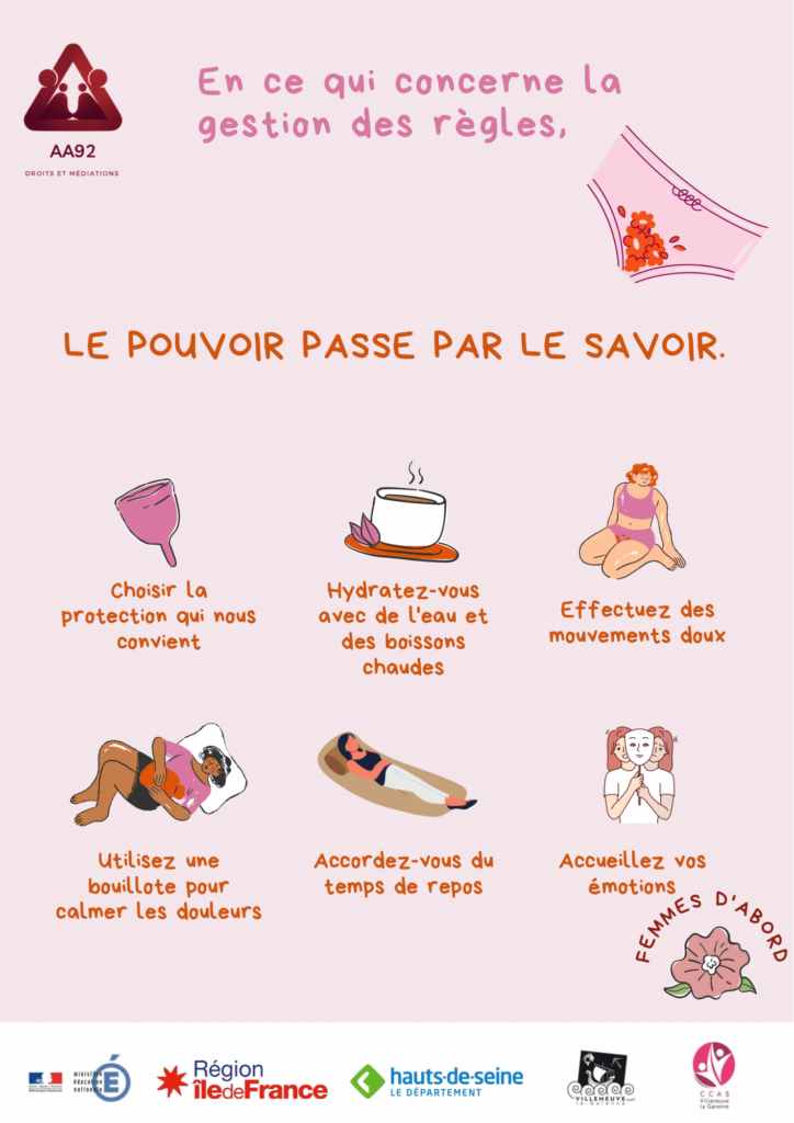 Period Education Poster in Red Pink Cute Illustrative Style - 2